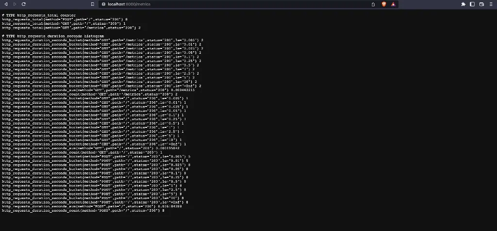metrics endpoint Prometheus metrics